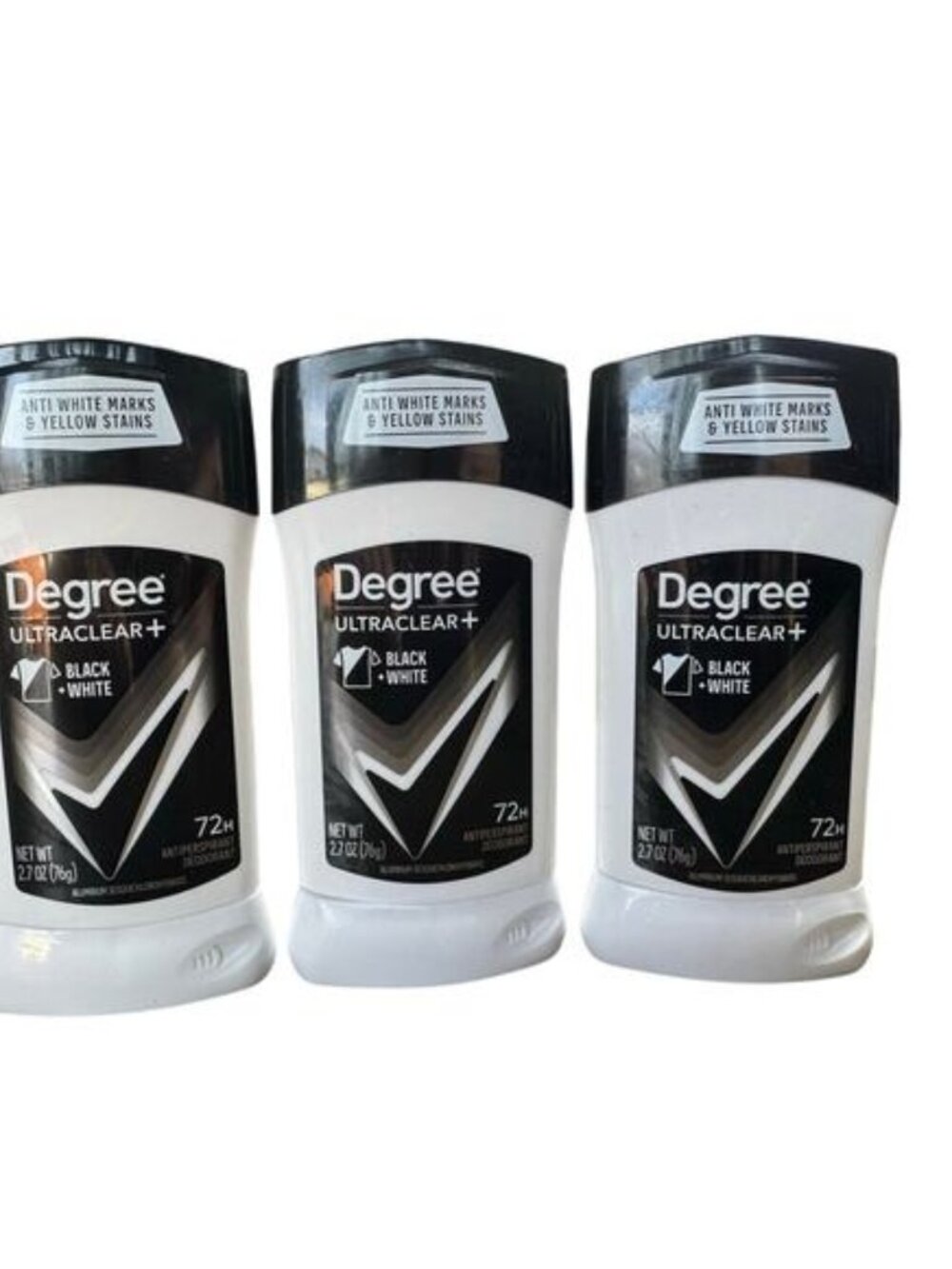Degree UltraClear+ Men's Antiperspirant Deodorant, 3 Count, Black&White, 2.7 oz